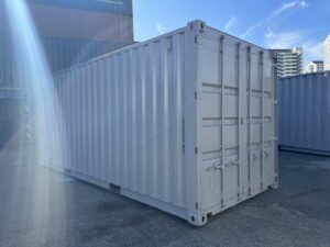 中古20ft　ドライスチール　サイド3mシャッター付き