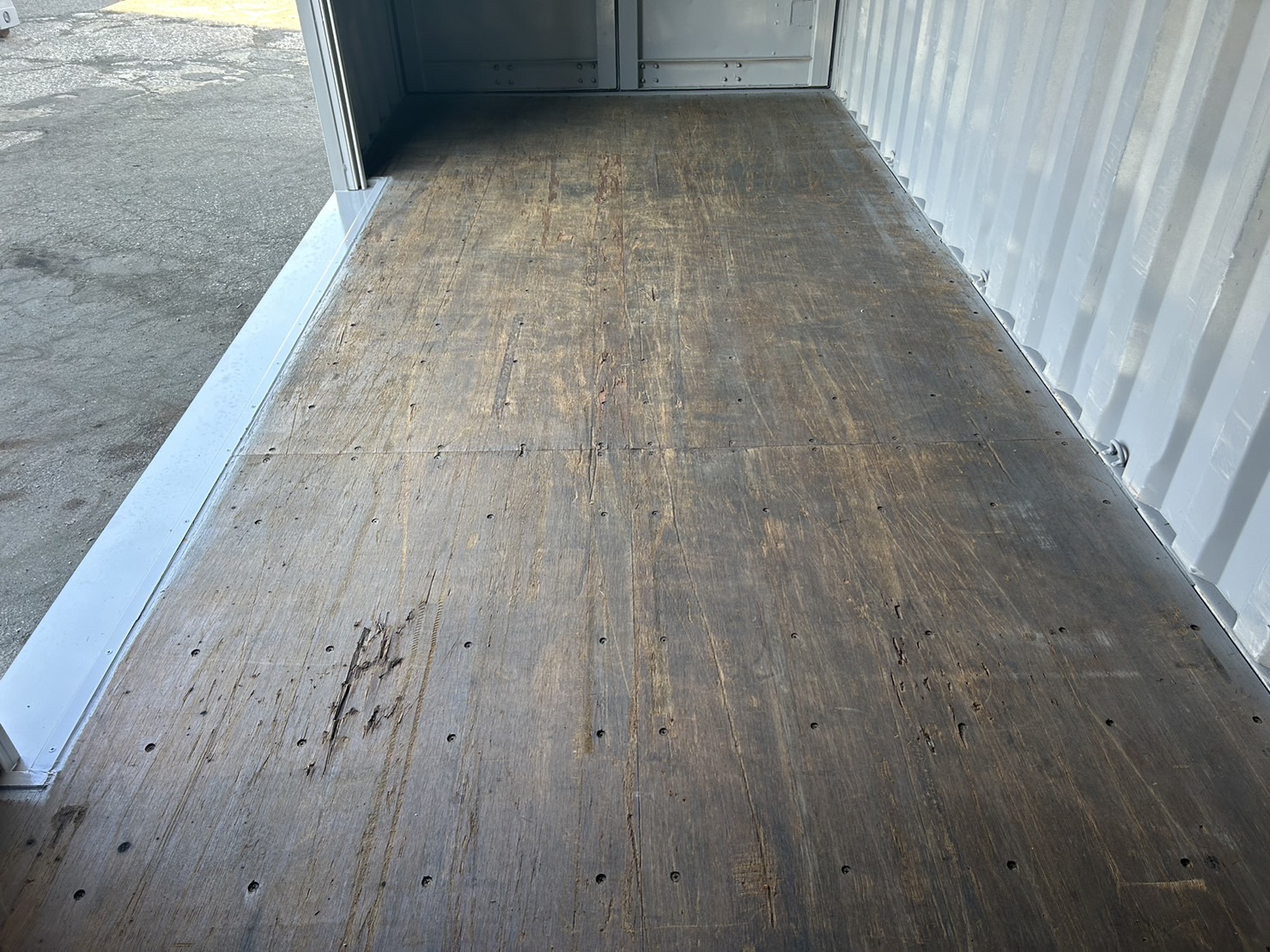 中古20ft　ドライスチール　サイド3mシャッター付き