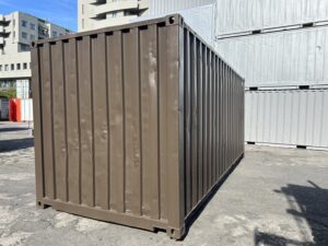 中古20ft　右パネルフルサイドシャッター付きコンテナ