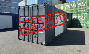 【横浜】中古20FTドライスチールコンテナ　右パネル3mシャッター仕様(U2262400)