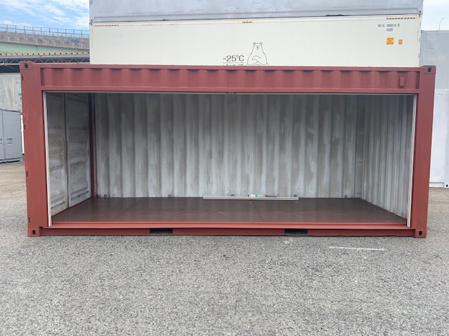 中古20FT ドライスチールコンテナ 右パネルフルシャッター付き TKCU2867040