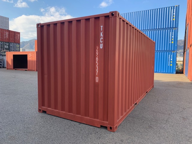 中古20FT ドライスチールコンテナ 右パネルフルシャッター付き TKCU2965370