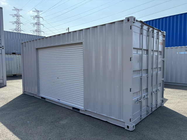 【東北】中古20ft　左パネル3mシャッター付きコンテナ【U3136224】