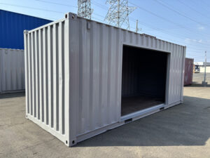 【東北】中古20ft　左パネル3mシャッター付きコンテナ【U3136224】