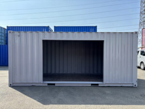【東北】中古20ft　左パネル3mシャッター付きコンテナ【U3136224】