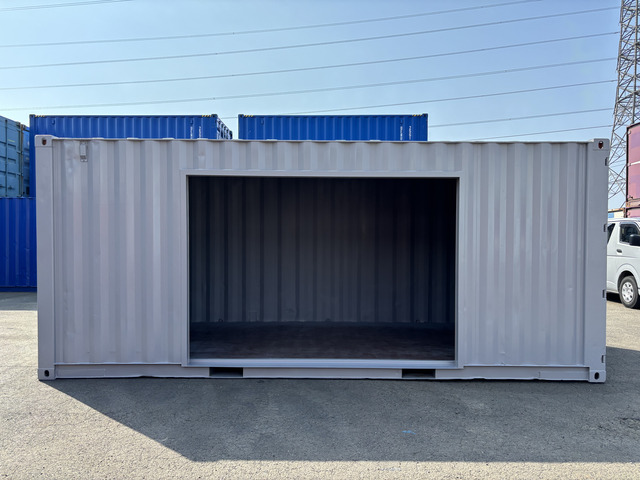 【東北】中古20ft　左パネル3mシャッター付きコンテナ【U3136224】