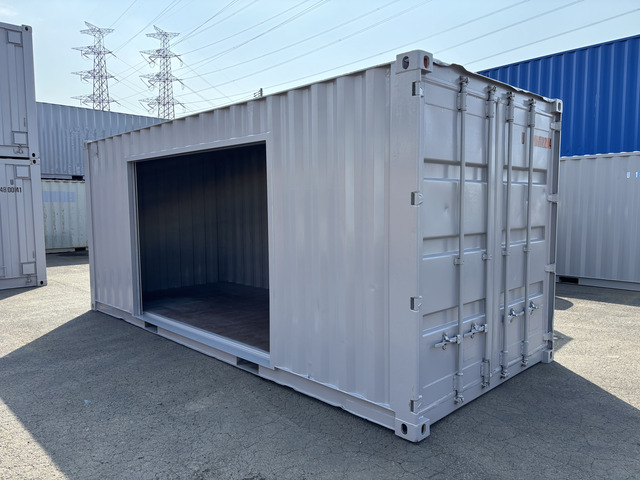【東北】中古20ft　左パネル3mシャッター付きコンテナ【U3136224】