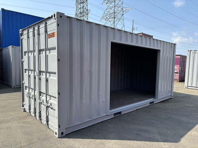 【東北】中古20ft　右パネル3mシャッター付きコンテナ【U3056962】