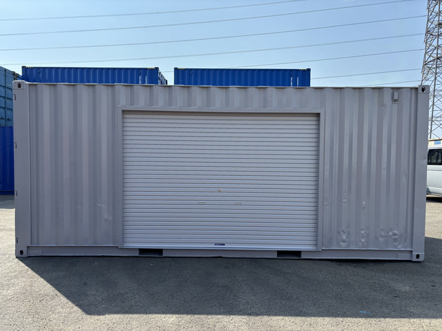 【東北】中古20ft　右パネル3mシャッター付きコンテナ【U3056962】