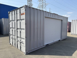 【東北】中古20ft　右パネル3mシャッター付きコンテナ【U3056962】