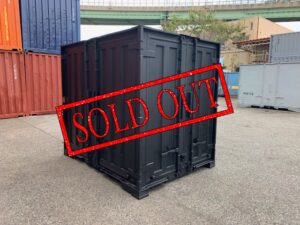 【神戸】中古6FT ドライスチールコンテナ（ブラック）TKCU9412