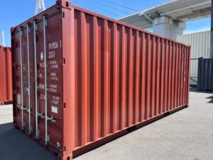 【横浜】新古20FTドライスチールコンテナ　左パネル3mシャッター仕様(FTAU1919260)
