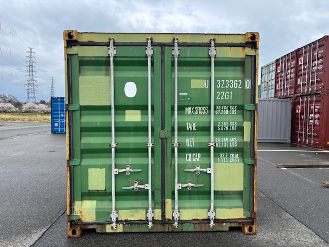 【北陸】中古20ft ドライスチールコンテナ（大特価品!!）緑色