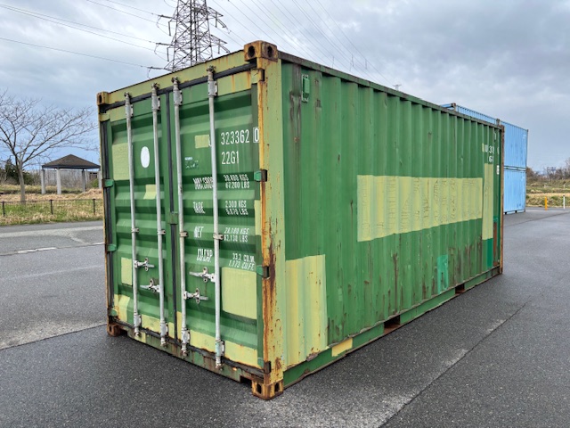 【北陸】中古20ft ドライスチールコンテナ（大特価品!!）緑色
