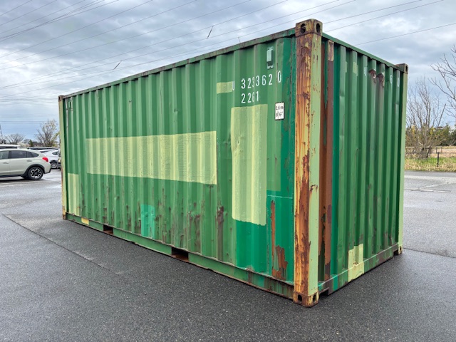 【北陸】中古20ft ドライスチールコンテナ（大特価品!!）緑色
