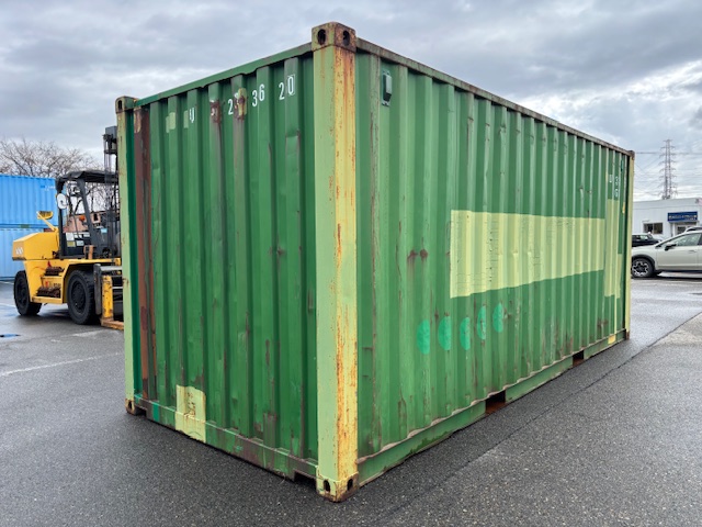 【北陸】中古20ft ドライスチールコンテナ（大特価品!!）緑色