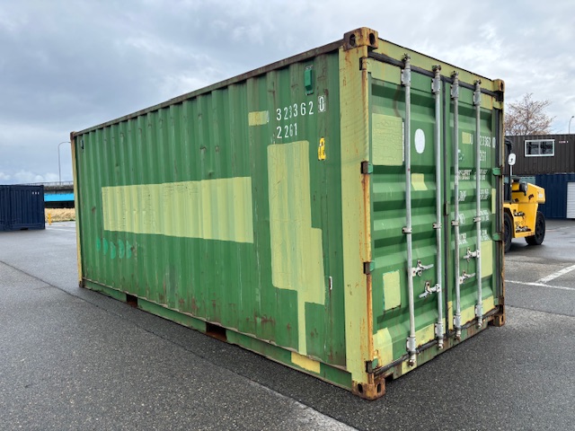 【北陸】中古20ft ドライスチールコンテナ（大特価品!!）緑色