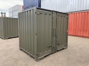 【神戸】中古6FT ドライスチールコンテナ（OD色）TKCU9571