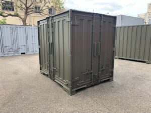 【神戸】中古6FT ドライスチールコンテナ（OD色）TKCU9571