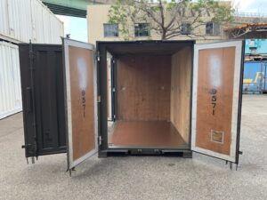 【神戸】中古6FT ドライスチールコンテナ（OD色）TKCU9571