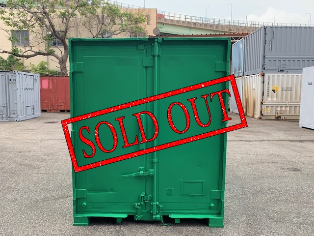 【神戸】中古6FT ドライスチールコンテナ（緑色）TKCU498