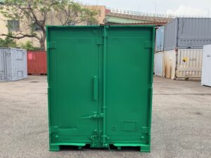【神戸】中古6FT ドライスチールコンテナ（緑色）
