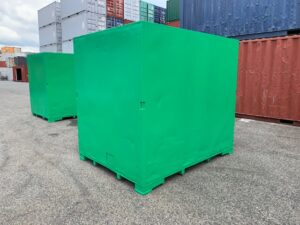 【神戸】中古6FT ドライスチールコンテナ（緑色）