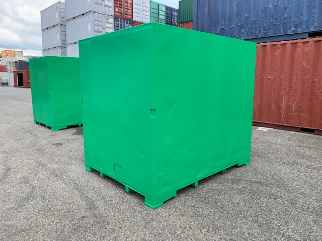 【神戸】中古6FT ドライスチールコンテナ（緑色）