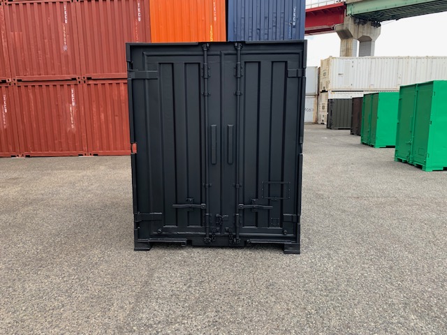 【神戸】中古6FT ドライスチールコンテナ（ブラック）TKCU9412