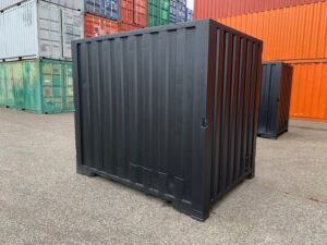 【神戸】中古6FT ドライスチールコンテナ（ブラック）TKCU9412