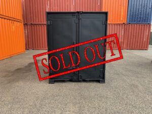 【神戸】中古6FT ドライスチールコンテナ（ブラック）TKCU1095