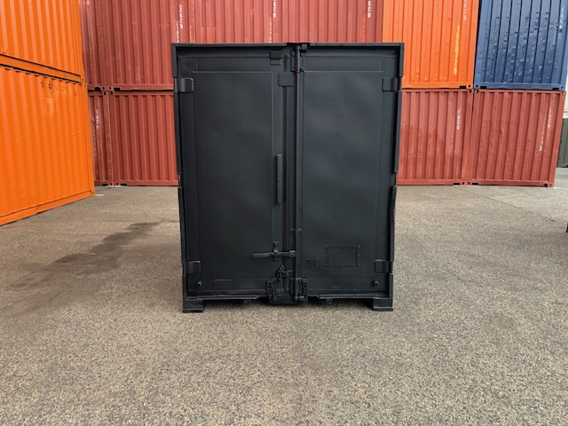 【神戸】中古6FT ドライスチールコンテナ（ブラック）TKCU1095
