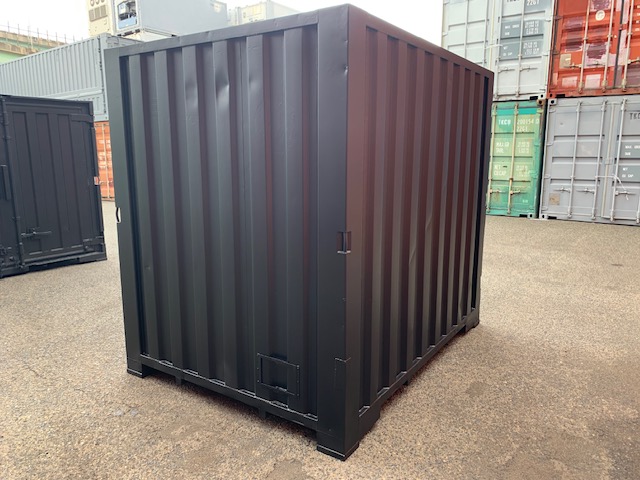 【神戸】中古6FT ドライスチールコンテナ（ブラック）TKCU1095