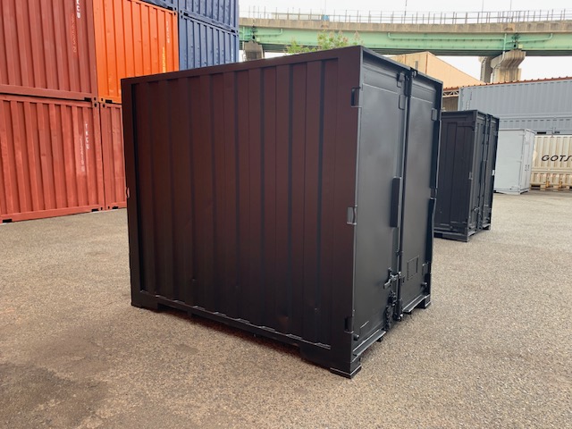 【神戸】中古6FT ドライスチールコンテナ（ブラック）TKCU1095