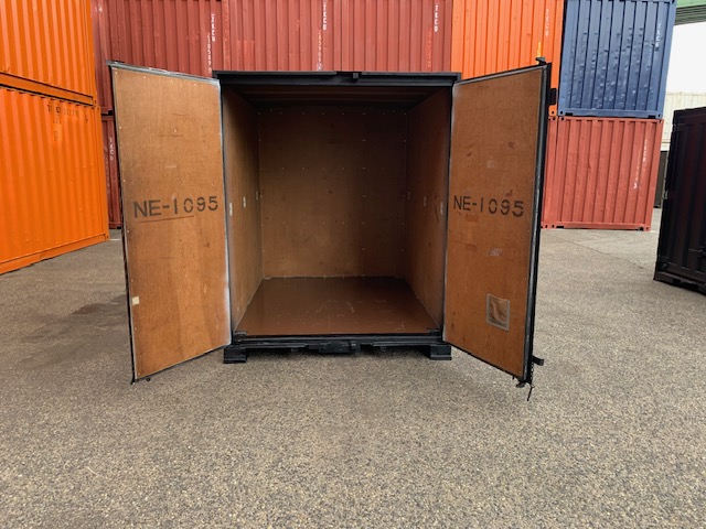 【神戸】中古6FT ドライスチールコンテナ（ブラック）TKCU1095