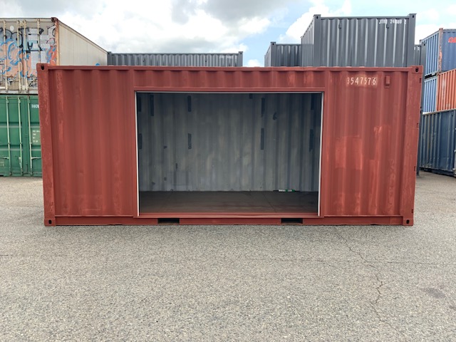 【神戸】中古20ft ドライスチールコンテナ 左パネル3mシャッター付き TKCU3547576