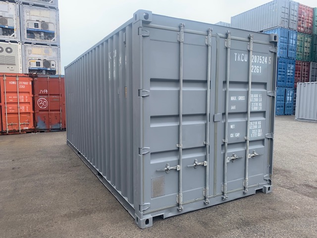 【神戸】中古20ft ドライスチールコンテナ 右パネル3mシャッター付き TKCU2075245