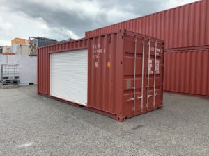 【神戸】中古20ft ドライスチールコンテナ 左パネル3mシャッター付き TKCU9395406