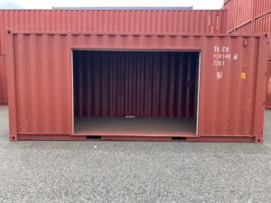 【神戸】中古20ft ドライスチールコンテナ 左パネル3mシャッター付き TKCU9395406