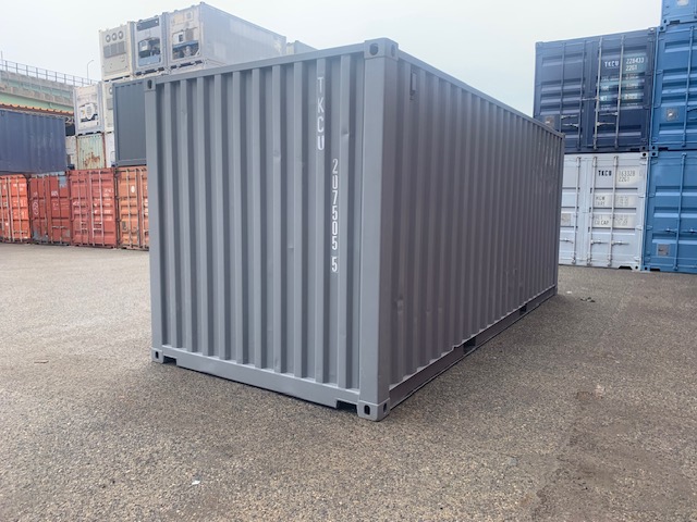 【神戸】中古20ft ドライスチールコンテナ 右パネル3mシャッター付き TKCU2075055