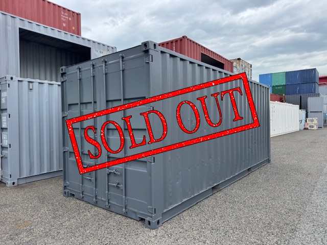 【神戸】中古20FTドライスチールコンテナ グレー塗装済み TKCU2081378