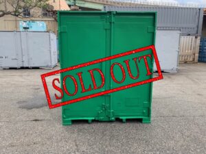 【神戸】中古6FT ドライスチールコンテナ（緑色）TKCU934