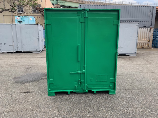 【神戸】中古6FT ドライスチールコンテナ（緑色）TKCU934