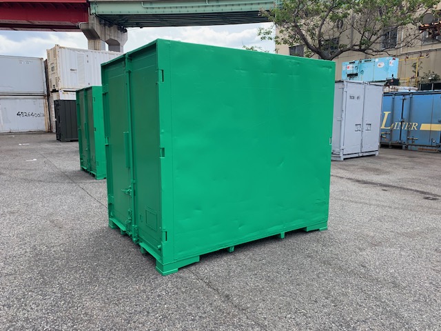 【神戸】中古6FT ドライスチールコンテナ（緑色）TKCU934