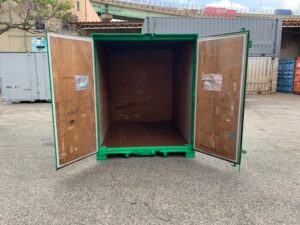 【神戸】中古6FT ドライスチールコンテナ（緑色）TKCU934
