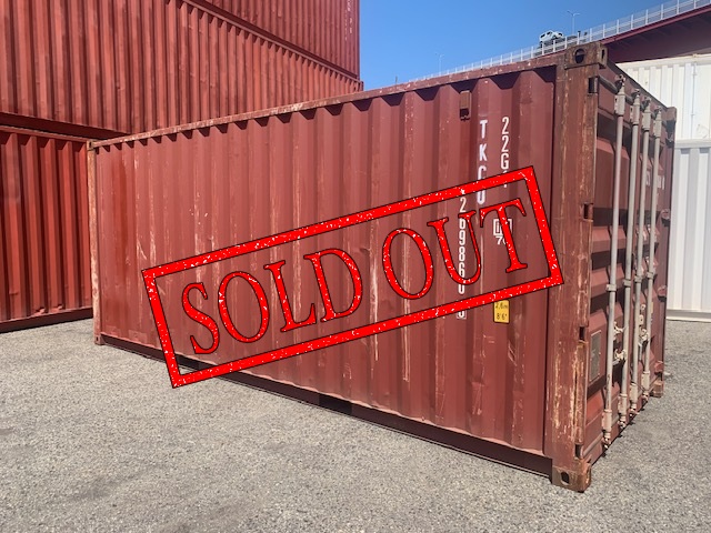 【神戸】特価！中古20FTドライスチールコンテナ TKCU2698600
