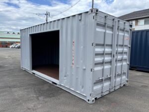 【東北】中古20ft　左パネル3mシャッター付きコンテナ【U2069940】
