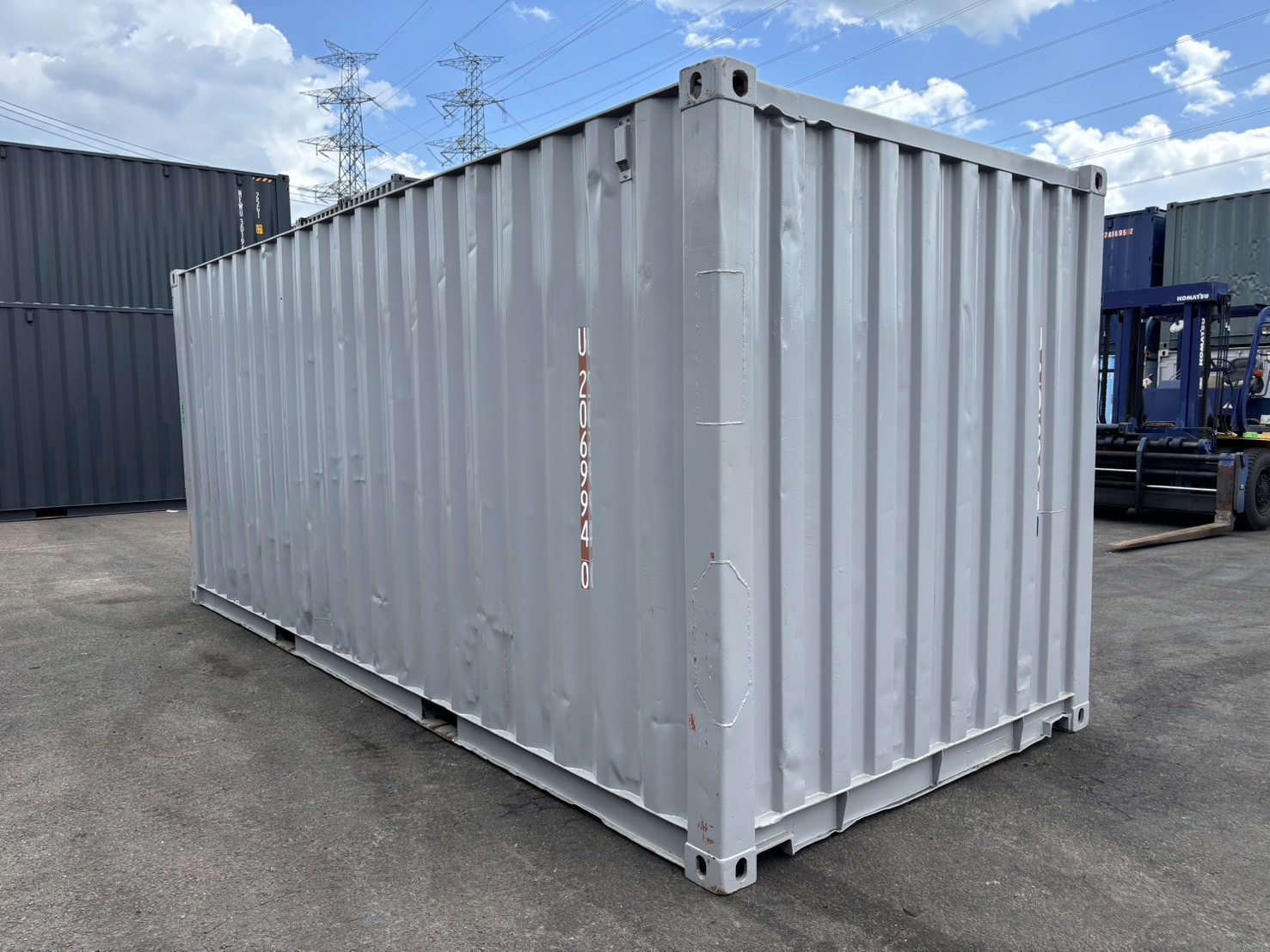 【東北】中古20ft　左パネル3mシャッター付きコンテナ【U2069940】