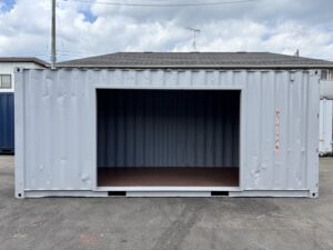 【東北】中古20ft　左パネル3mシャッター付きコンテナ【U2069940】