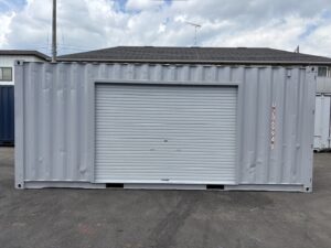 【東北】中古20ft　左パネル3mシャッター付きコンテナ【U2069940】